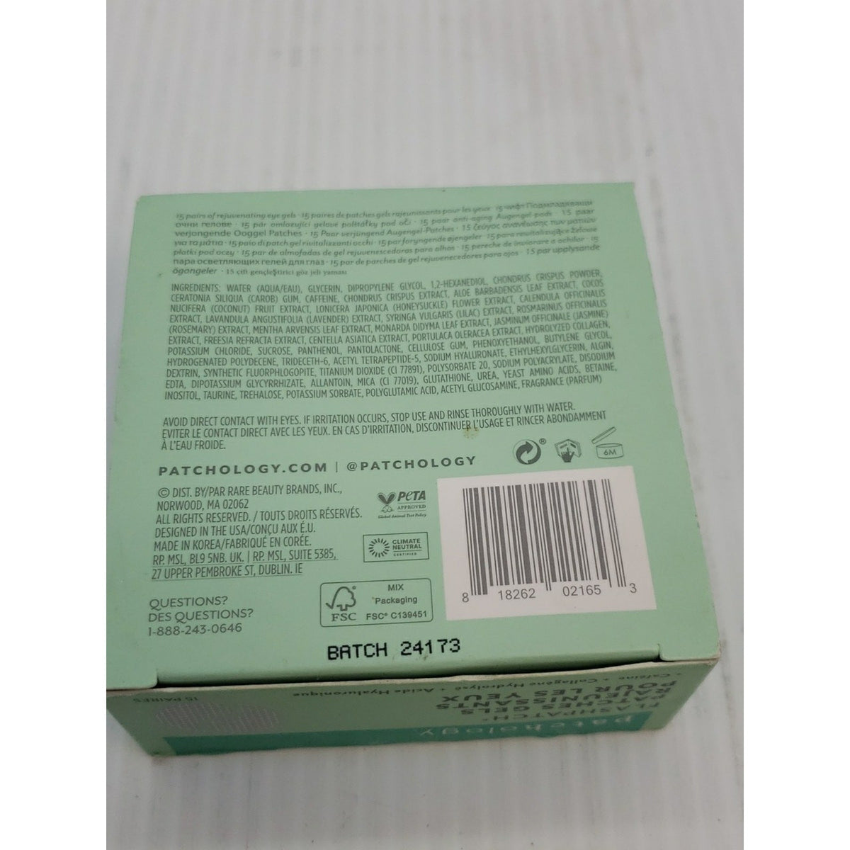 Undereye Gel Patches with Hyaluronic Acid - 15 Pairs for Eye Puffiness & Dark Circles