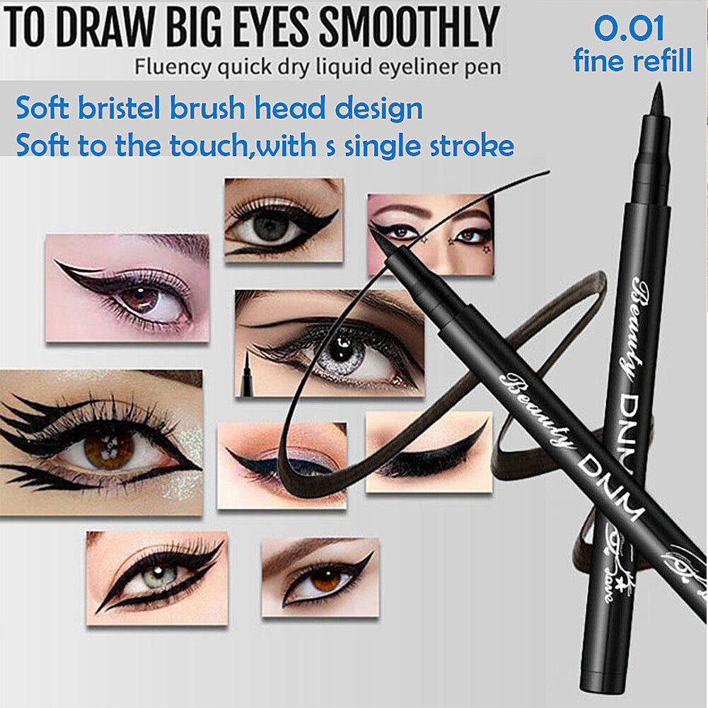 12 Colors Liquid Eyeliner Pen Set Waterproof Smudge-Proof Matte Makeup