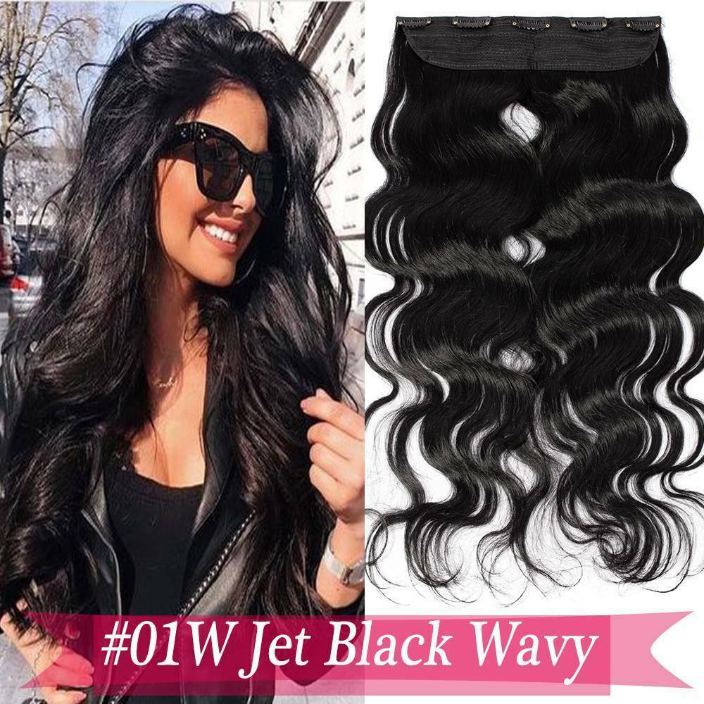 Remy Human Hair Clip-In Extensions 3/4 Half Head - Multiple Colors & Lengths