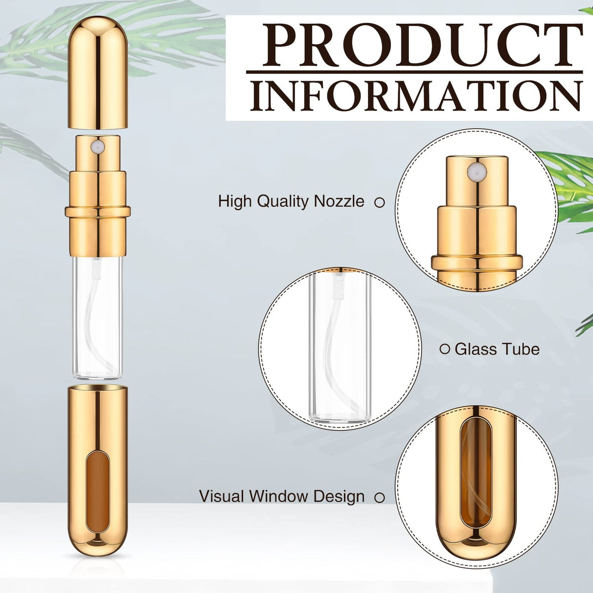 Refillable Perfume Atomizer Set - 30 Mini Spray Bottles for Travel, 5ml Capacity