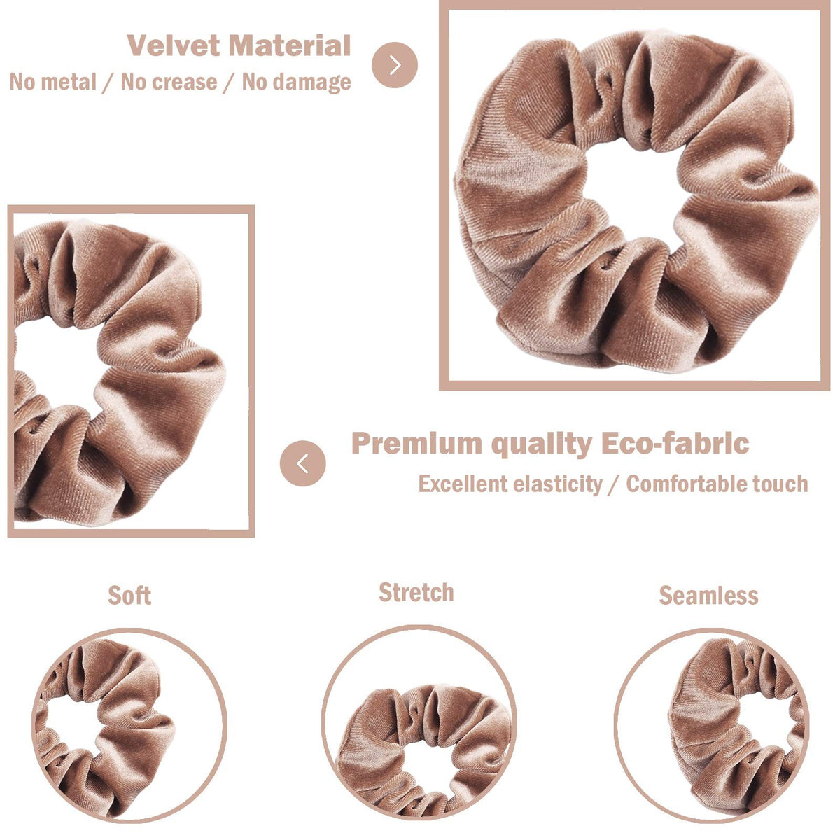 IVARYSS Velvet Scrunchies for Women, 12 Pcs 1 Count (Pack of 12),