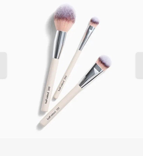 Vegan Makeup Brush Set - 3 Piece Face Collection for Flawless Finish