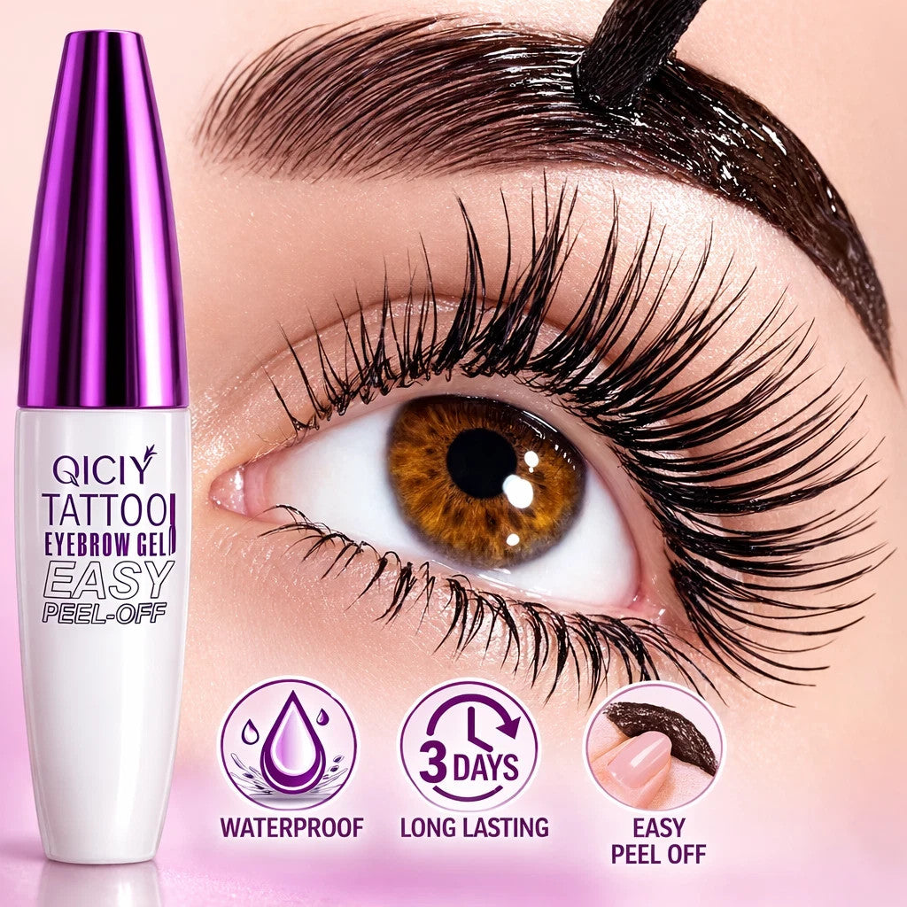Waterproof Semi-Permanent Eyebrow Tint Gel - Long-Lasting Peel-Off Brow Color