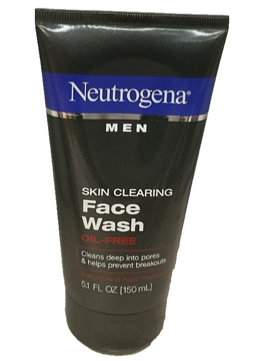 Neutrogena Men Skin Clearing Face Wash Oil-Free Salicylic Acid 5.1 oz