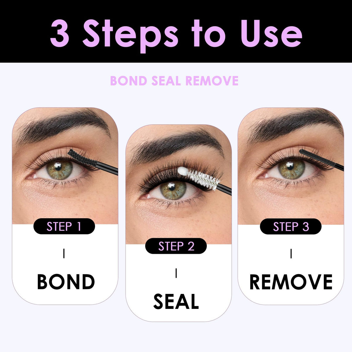 Lash Bond and Seal Remover Set Waterproof Eyelash Glue Remover Kit