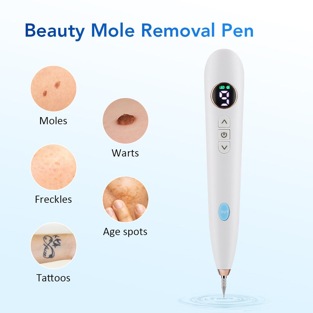 Laser Mole & Wart Removal Pen Skin Tag Spot Remover with LCD Display