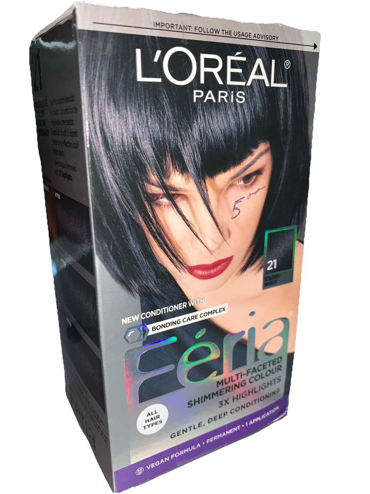 Permanent Hair Color 21 Bright Black