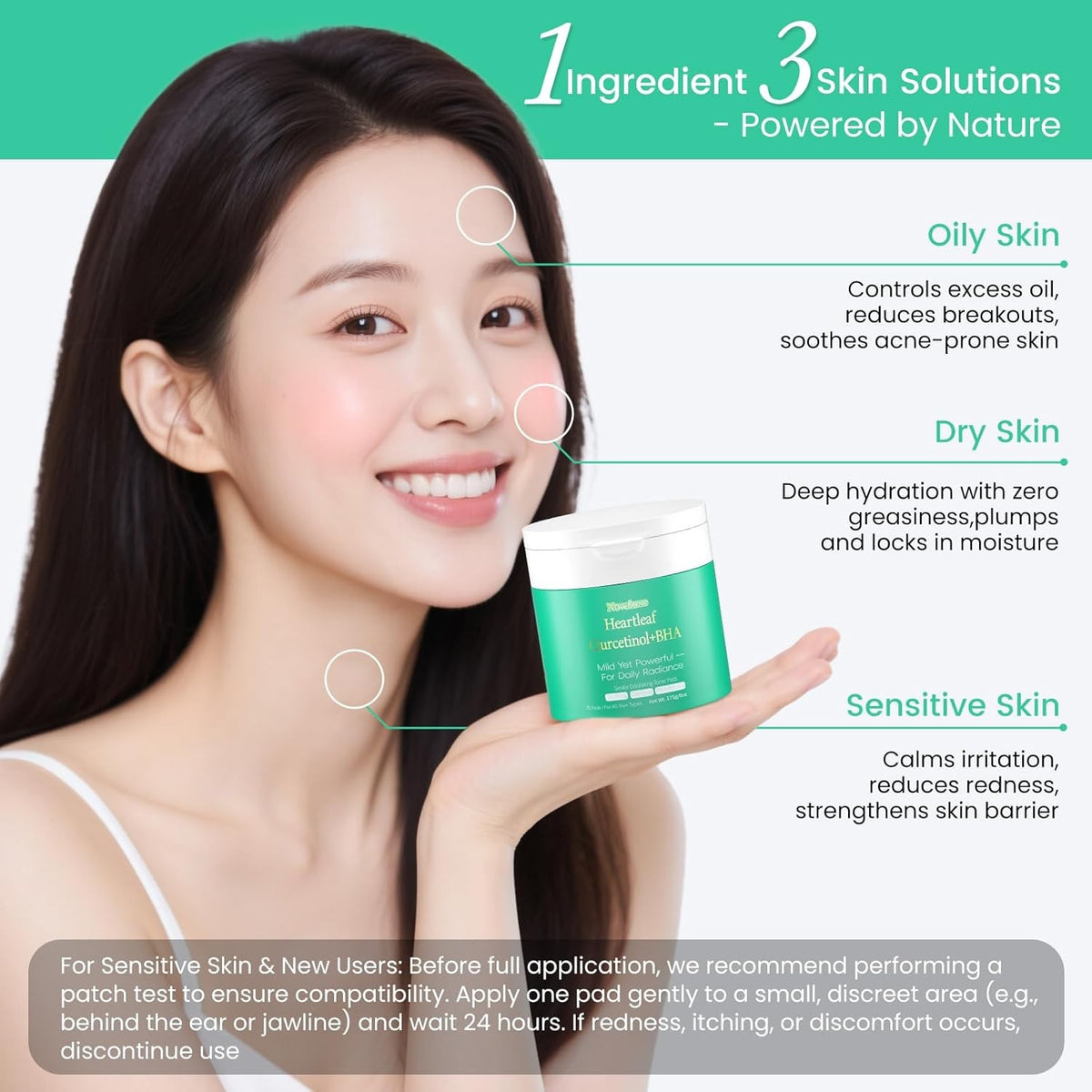 Exfoliating Hydrating Facial Toner Pads with Salicylic Acid & Hyaluronic Acid – 70 Count