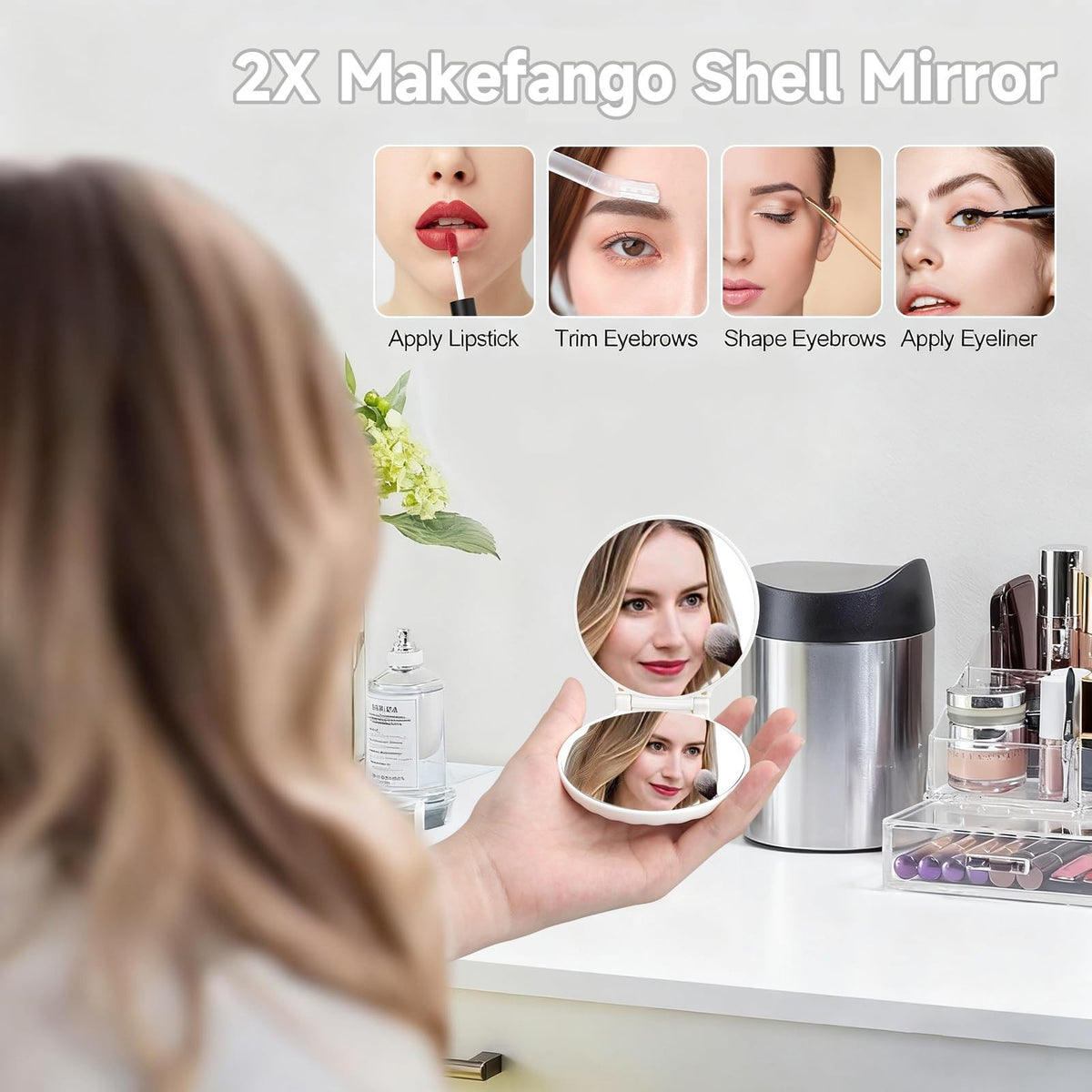 Travel Mini Compact Mirror - 3.5-inch Double-Sided, Lightweight & Shatterproof