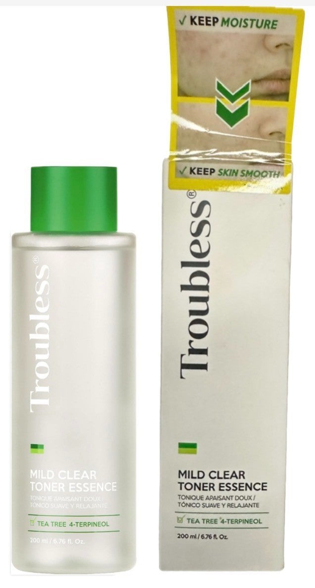Troubless Mild Clear Toner Essence with Tea Tree & 4-Terpineol for Sensitive Skin - 6.76 fl oz