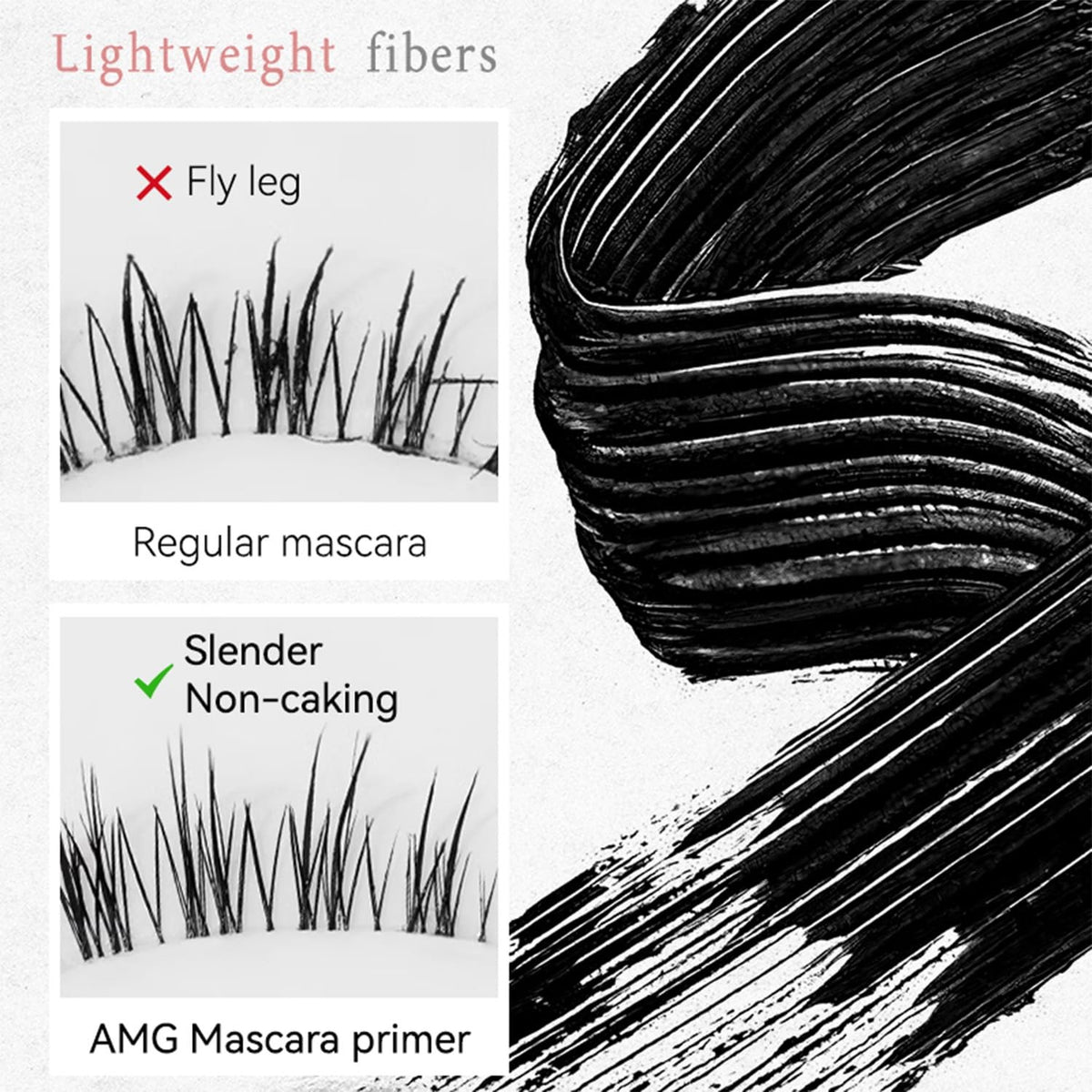 Waterproof Tubular Eyelash Primer & Curl Mascara with Metal Wand