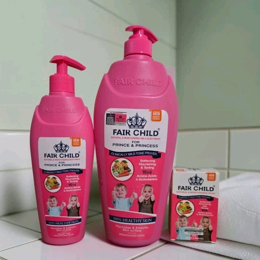 Natural Amino & Vitamin Shower Gel, Body Lotion & Soap Set