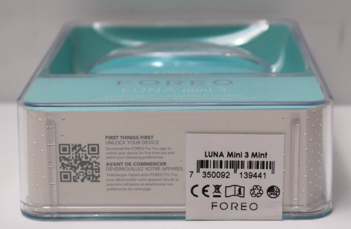 Foreo Luna Mini 3 Smart Facial Cleansing Massager - Mint, New