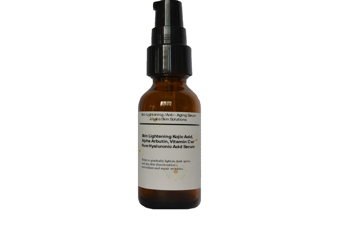 Skin Lightening & Anti-Aging Serum with Kojic Acid, Arbutin, Vitamin C & Hyaluronic Acid