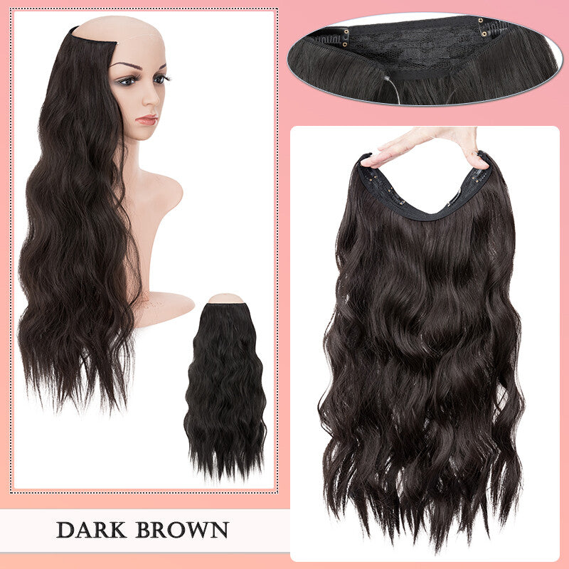 Wavy Clip-In Hair Extensions with Invisible Wire and Clips — Realistic Long Hair