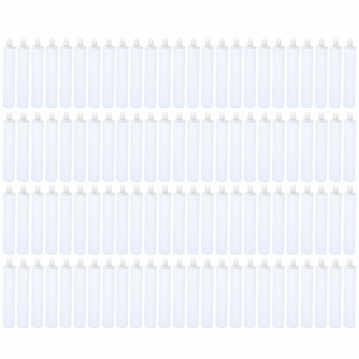 100 Pack Aluminum Travel Toothpaste Tubes Refillable Unsealing Containers