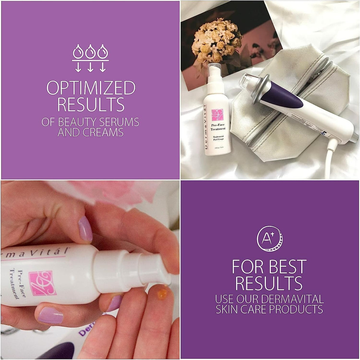 Derma Wand Pro High Frequency Facial Wand with Violet Glass Applicator - Skin Therapy Device for Anti-Aging & Serum Absorption