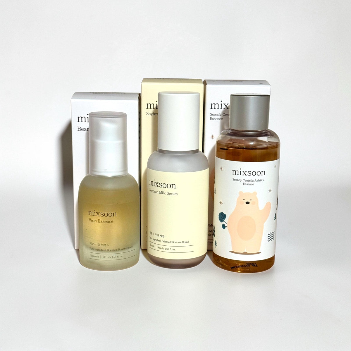 Hydrating Serum & Essence Set with Soybean, Bean & Centella Extracts for Sensitive Skin