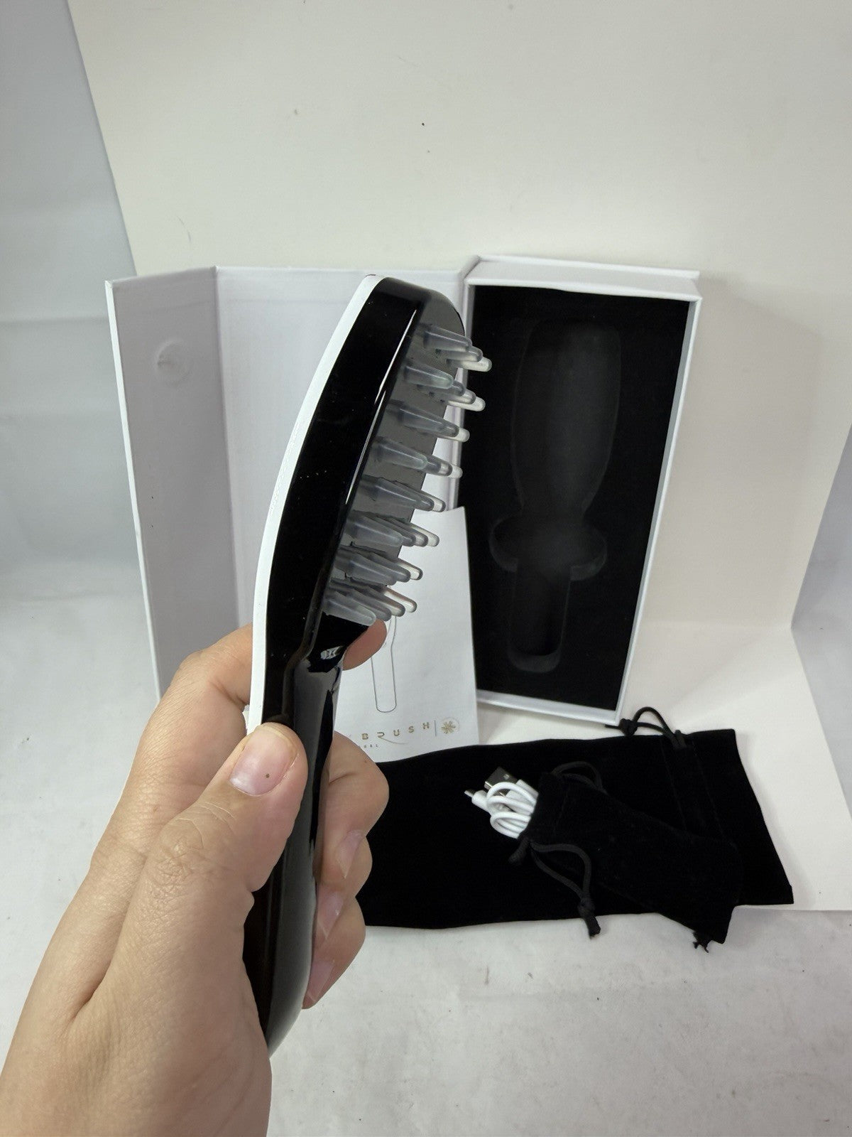 UNUSED Opatra Lux Brush Hair Scalp Treatment Vibrating Technology Red