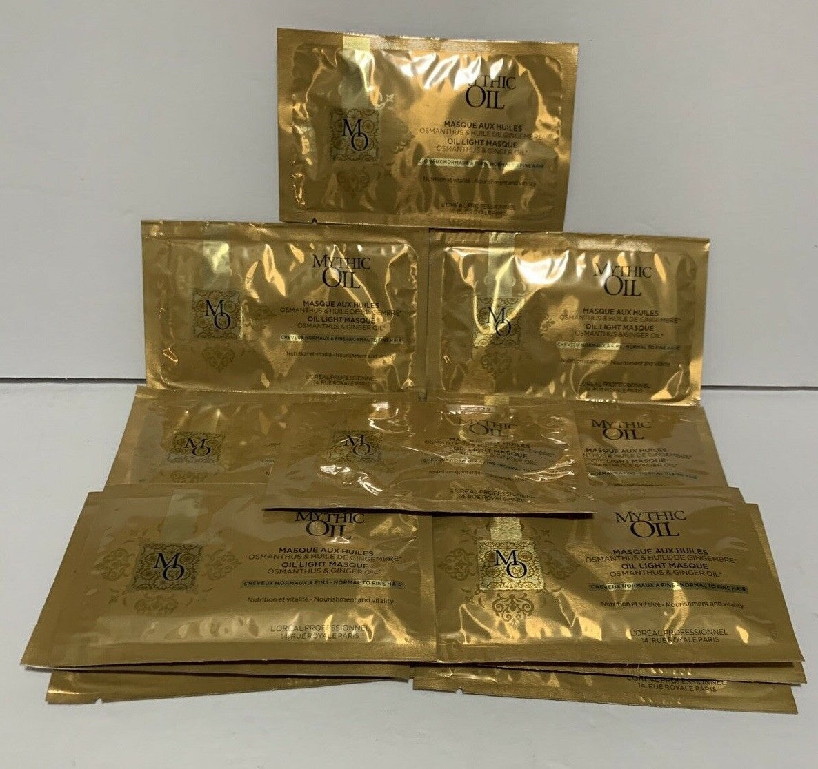 L'Oréal Mythic Oil Hair Mask Light Oil Infused 0.51 oz Sample Pack of 12