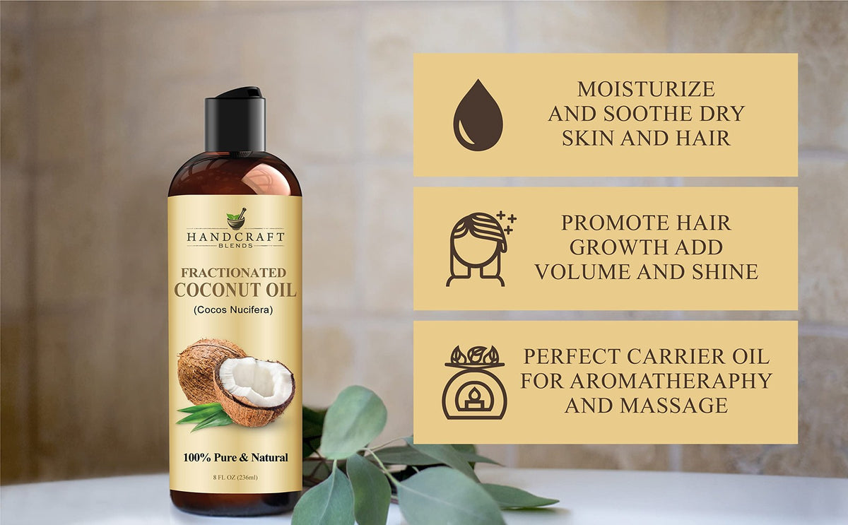 Fractionated Coconut Oil - 8 Fl Oz Pure Body & Skin Oil