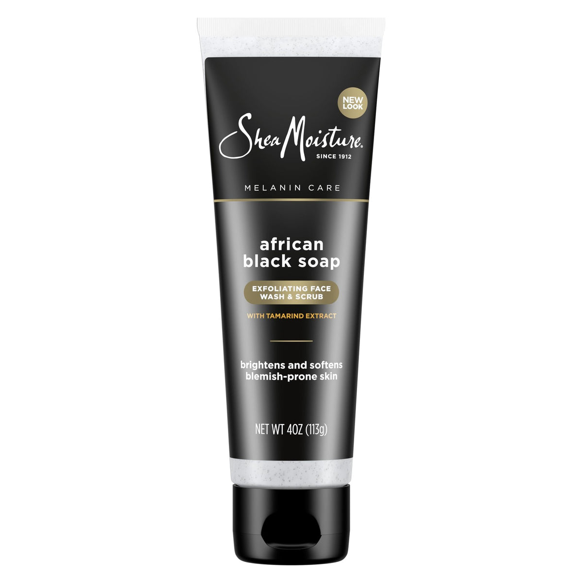 SheaMoisture Facial Wash and Scrub African Black 4 Fl Oz (Pack of 1),