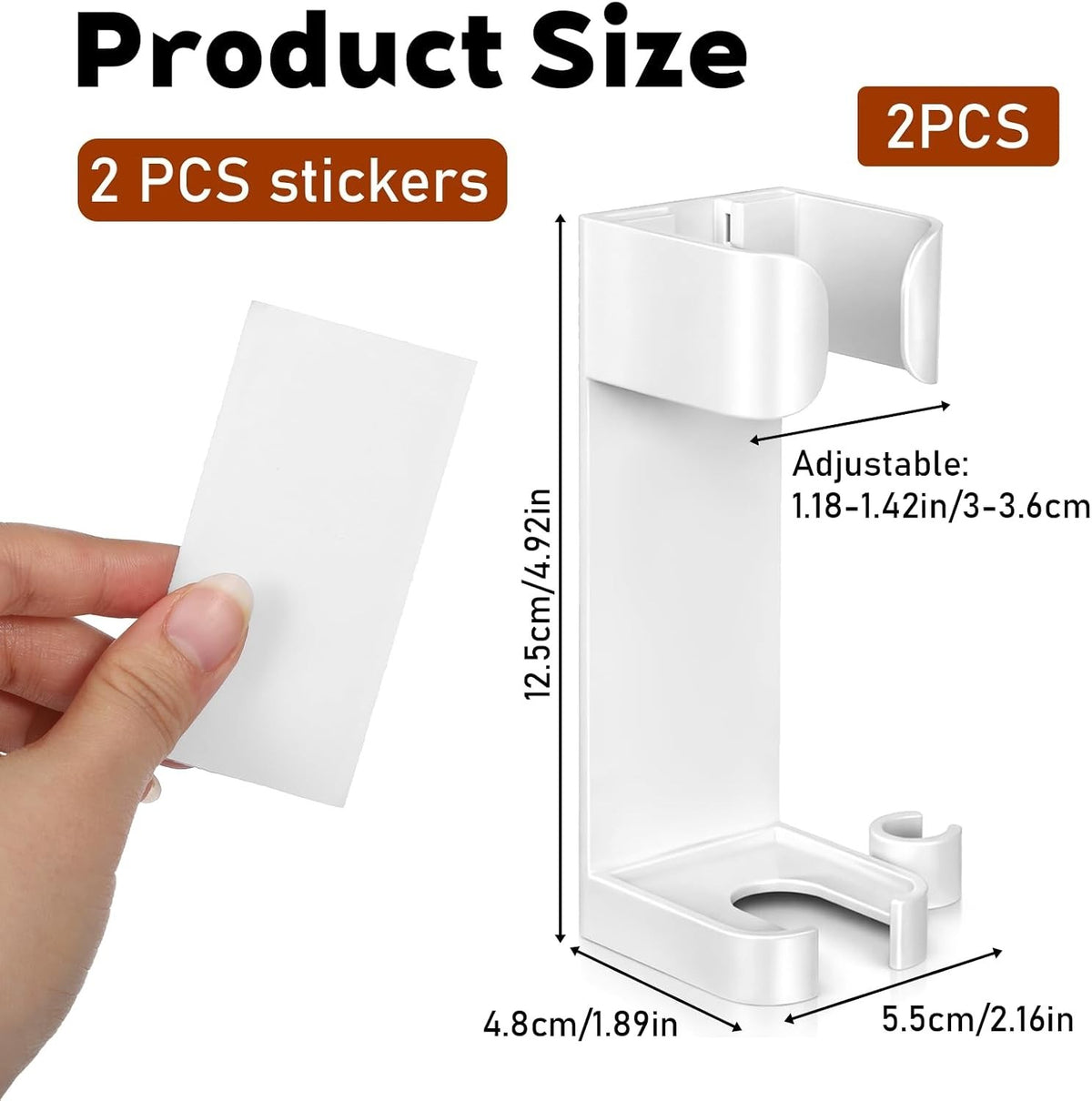 Wall Mount Curling Iron Holder - 2 Pack Hair Tool Organizer for Bathroom
