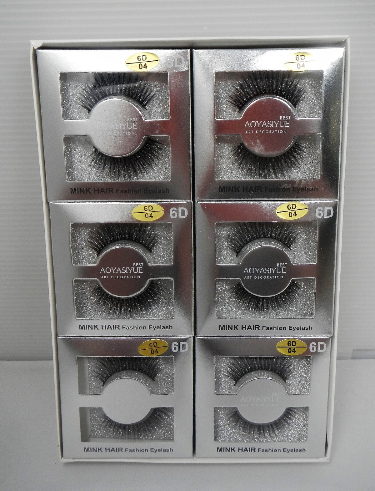 False Eyelashes 6D Mink Hair Eye Lashes - 12 Pairs with Multiple Sizes