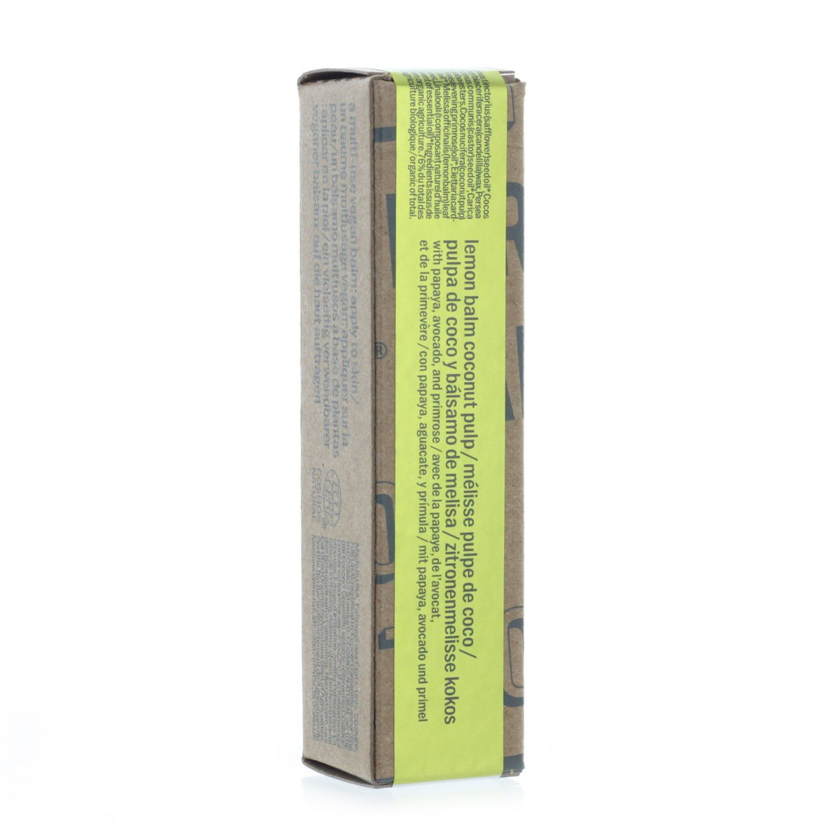 Hurraw Lemon Balm Coconut Pulp Squeezable Lip Balm 30ml Natural Moisturizer