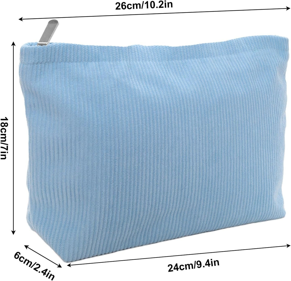 Large Capacity Reusable Makeup Organizer Bag - Lightweight Fabric, Travel & Storage