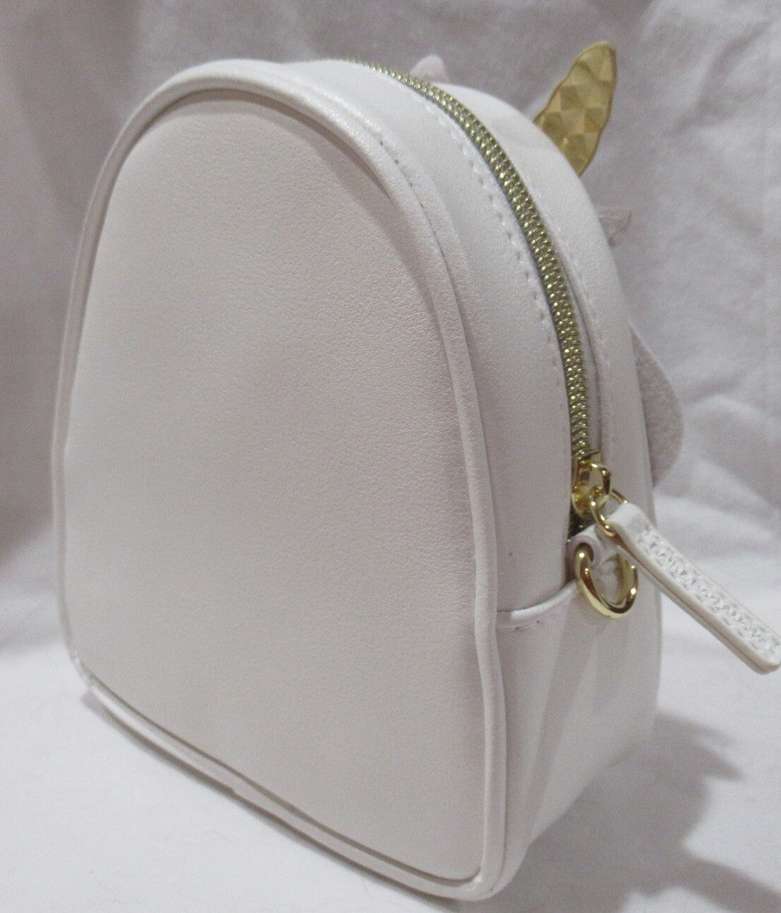Unicorn Cosmetic Backpack Bag with Glitter Bling and Strap - Empty Purse
