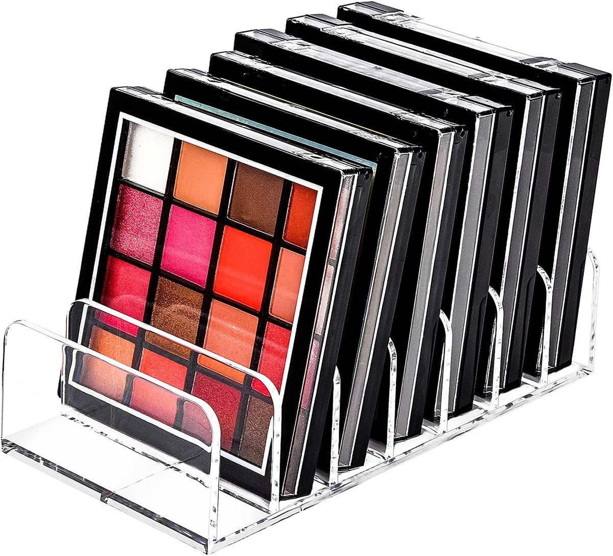 Acrylic Eyeshadow Palette Makeup Organizer with 7 Divided Sections