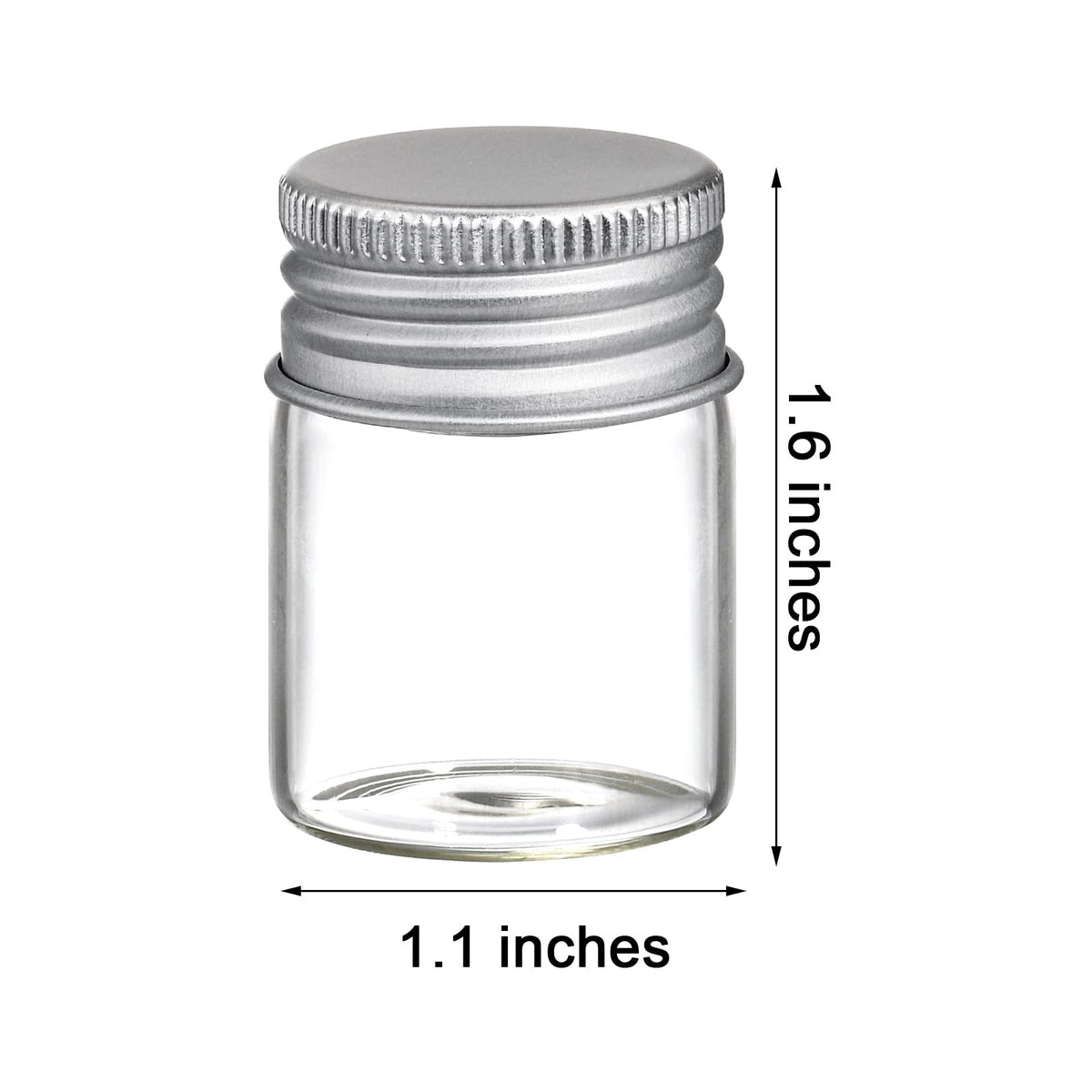 Mini Glass Jars with Aluminum Screw Lids - 36 Pack 15ml Leakproof Storage Containers