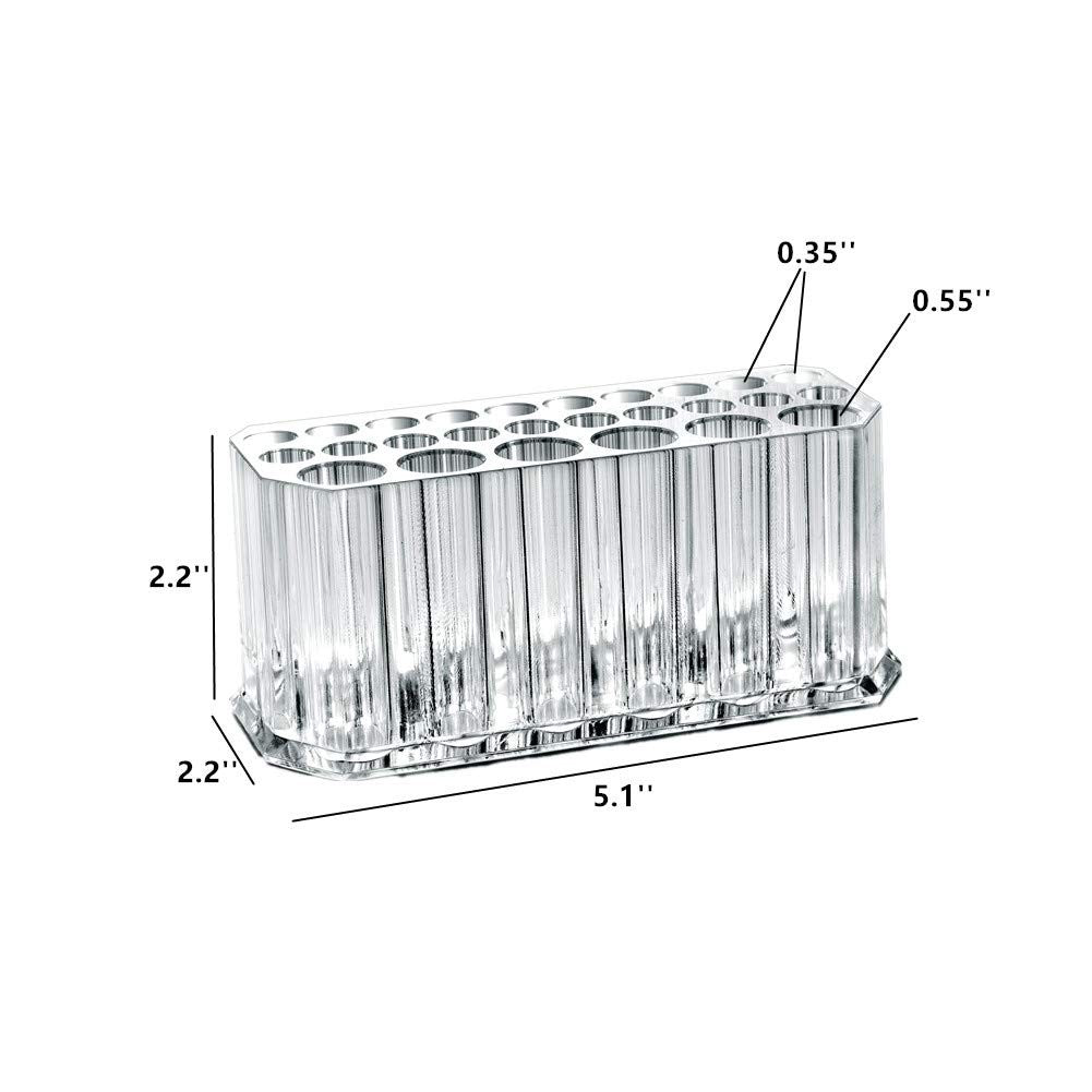 Acrylic Makeup & Lip Liner Organizer - Holds 26 Pencils, Clear