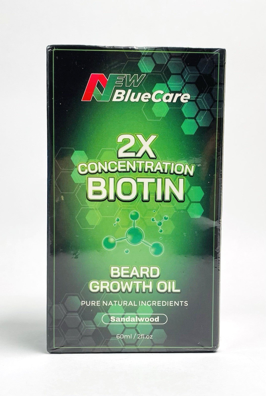 Biotin Beard Growth Oil with Sandalwood - Natural Nourishing Hair Treatment, 2 oz