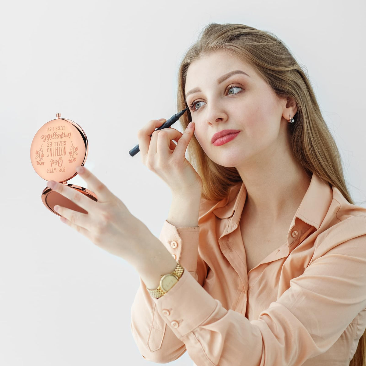 Easter Christian Gift Compact Mirrors - Set of 12 Inspirational Bible Verse Makeup Mirrors for Women