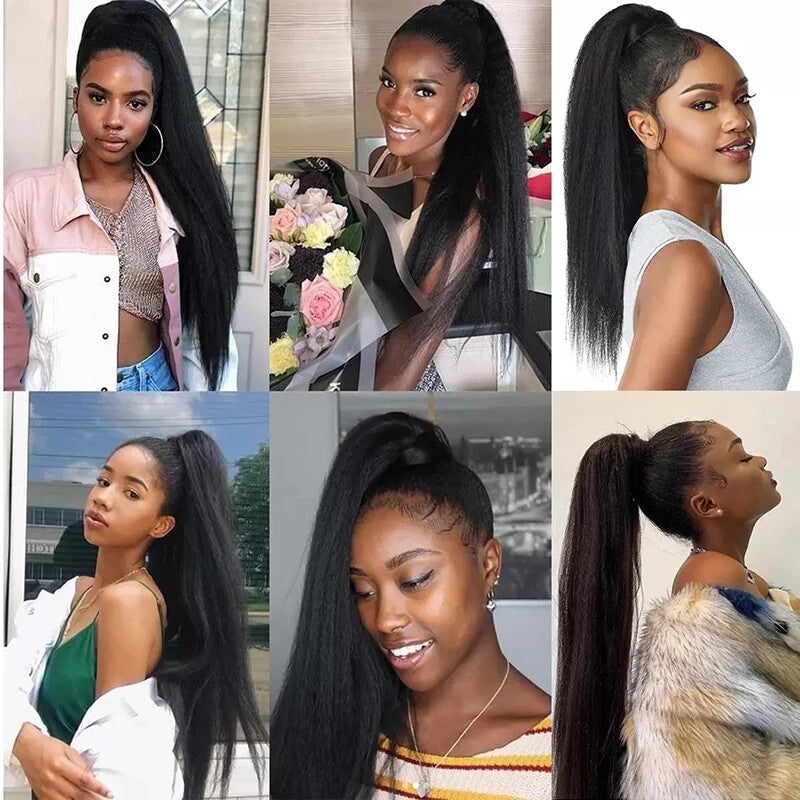 200g Thick Large Drawstring Ponytail Clip-In Hair Extension for Full Head