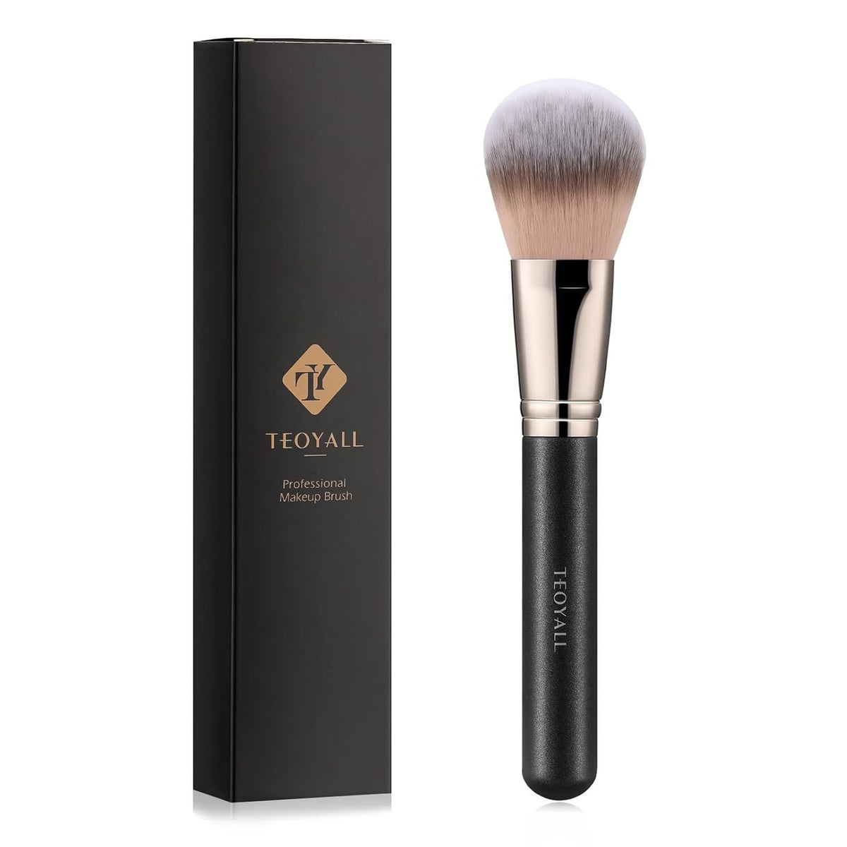 Setting Powder Brush - Ultra Plush Synthetic Bristles, Black Handle