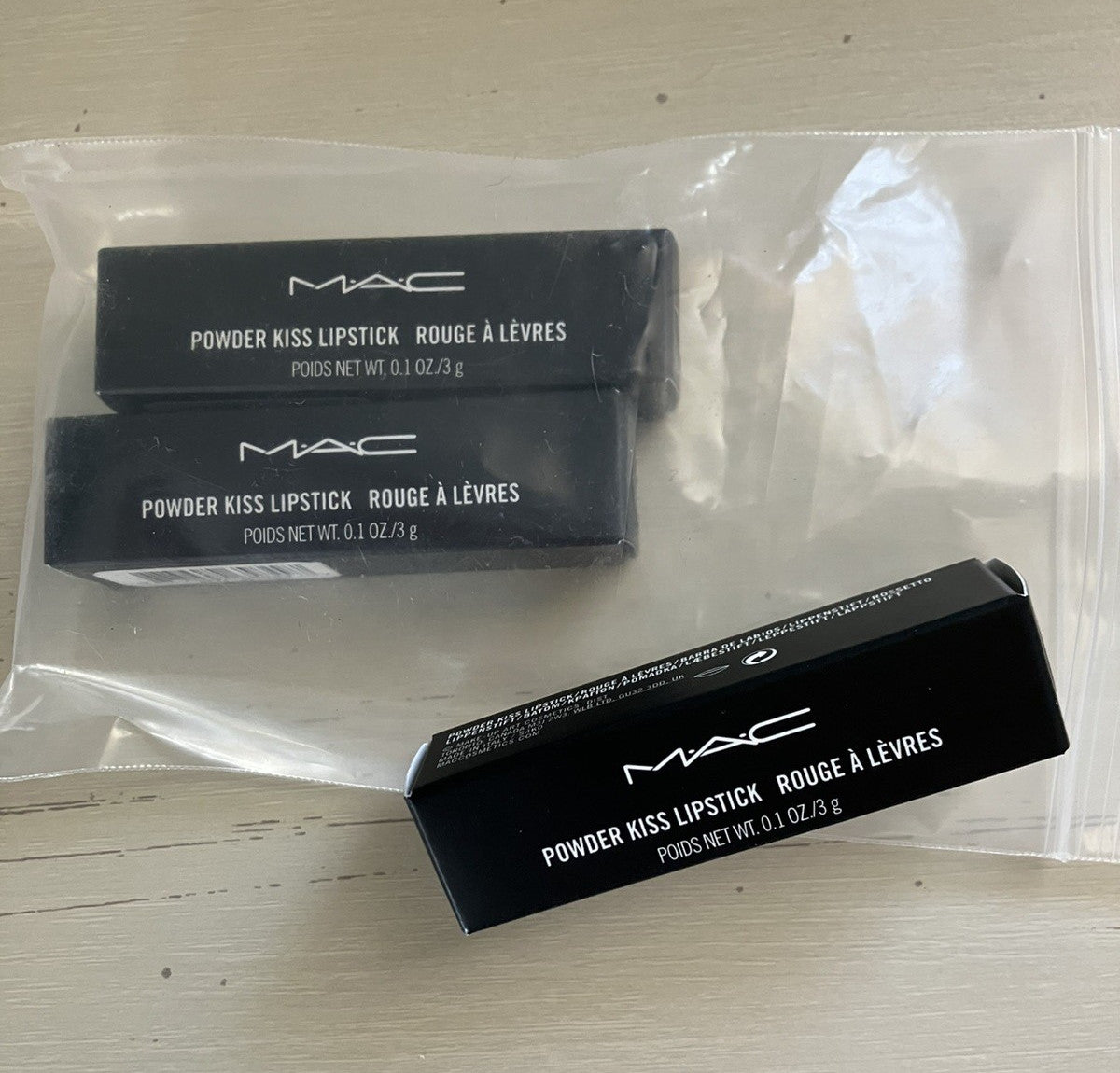 MAC Powder Kiss Lipstick 3-Pack - Matte Lip Color Set, #922 WERK