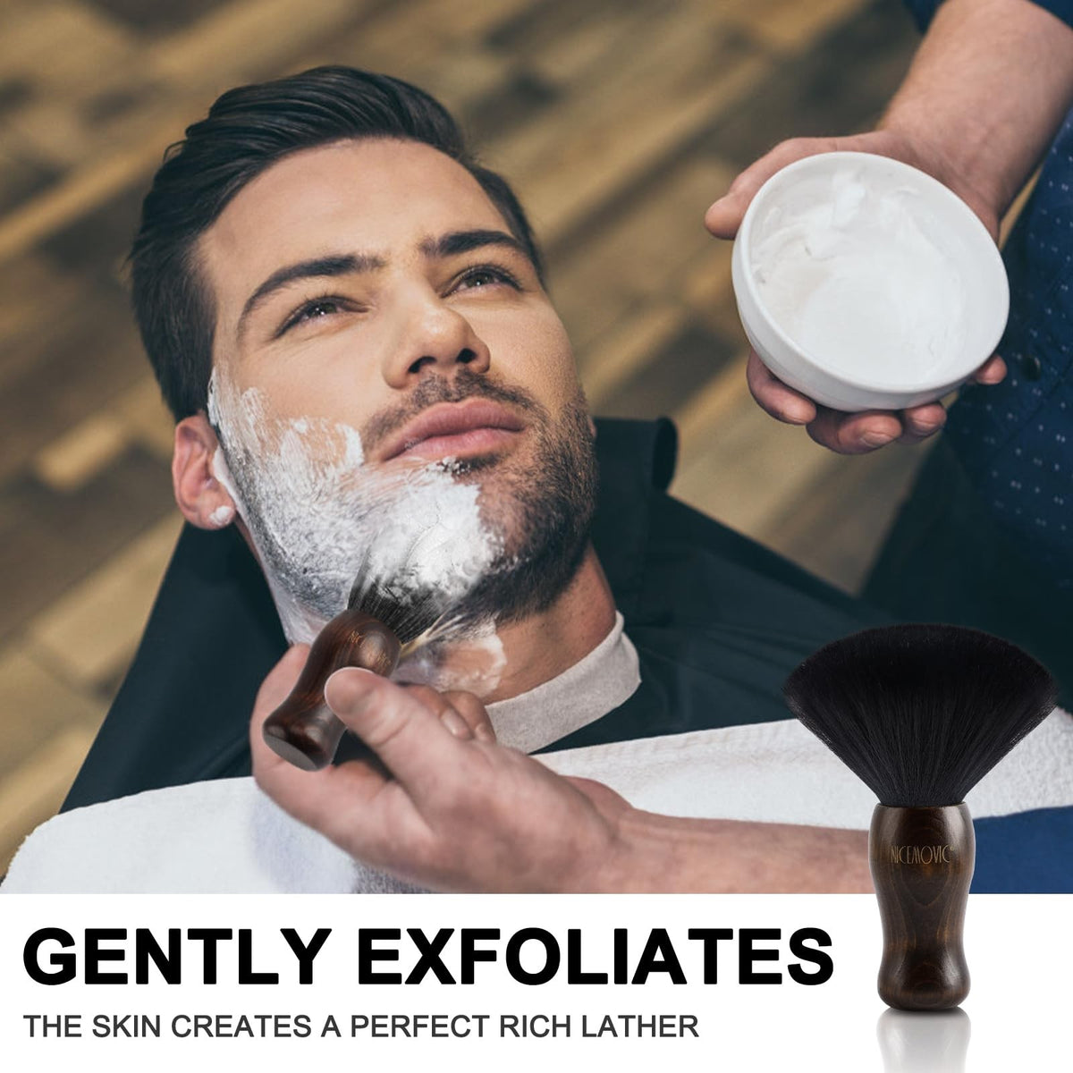 3-in-1 Barber Neck Duster Brush Set for Haircutting & Cleaning