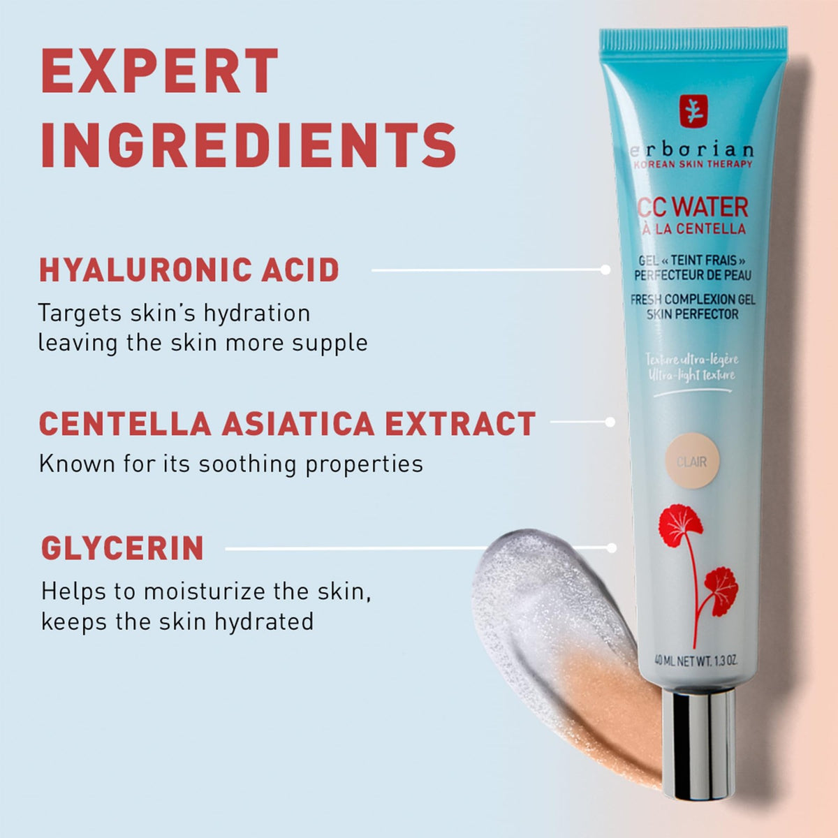 Lightweight Hydrating CC Water for Fair Skin - 1.3 oz