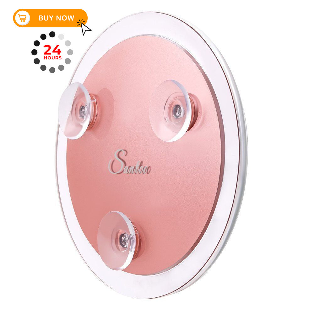 10X Magnifying Mirror with Suction Cups - Portable Bathroom & Travel Mirror, 6-Inch Round