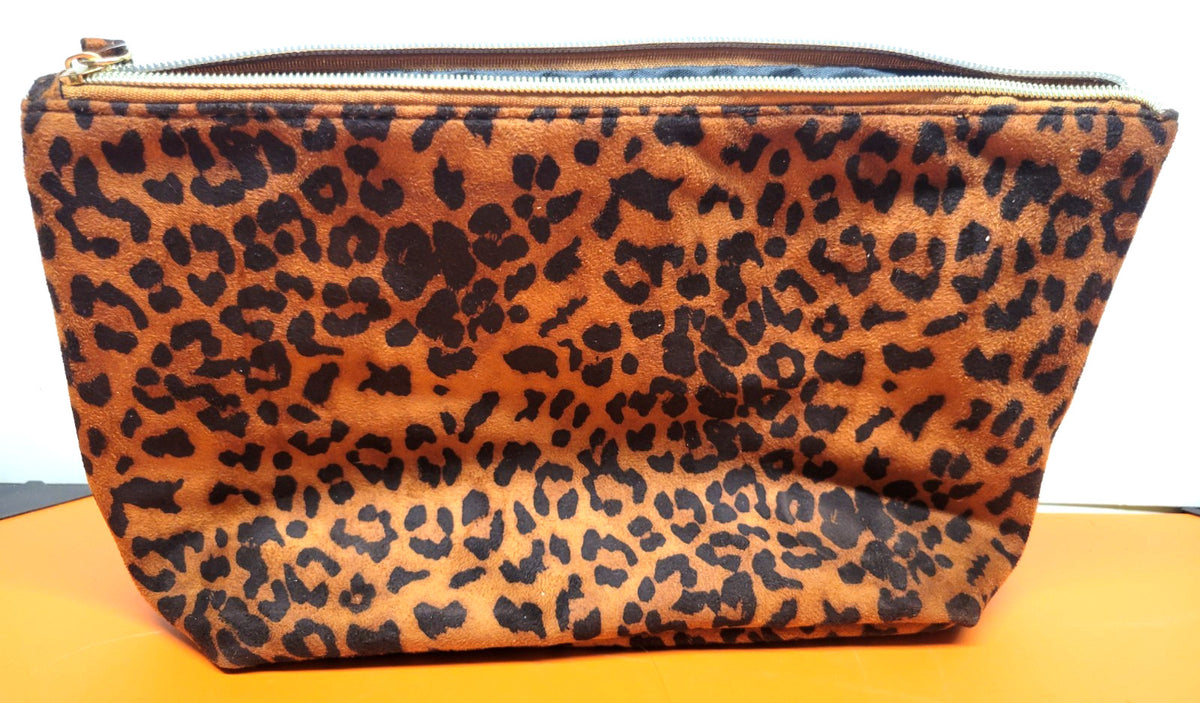Nine West Travel Cosmetic Bag with Toiletry Bottle - Animal Print