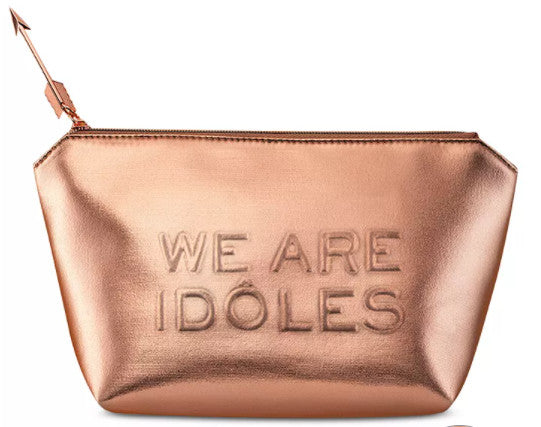 Makeup Bag Cosmetic Organizer 10x5.5 Inch Rose Gold Sealed