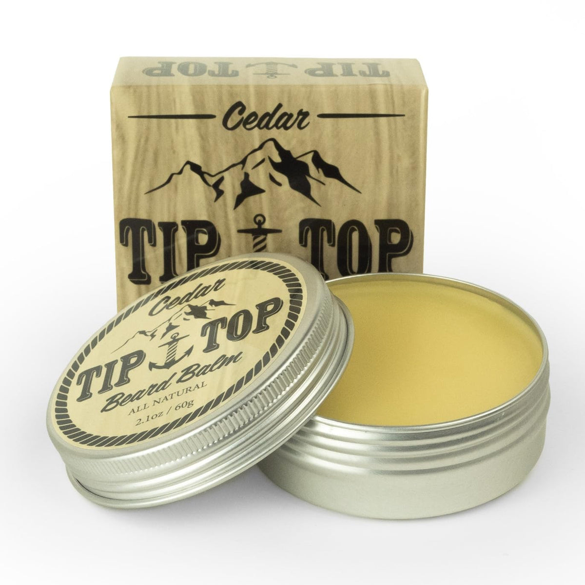 All Natural Cedar Beard Balm 2.1oz - Moisturizing & Conditioning for Beards