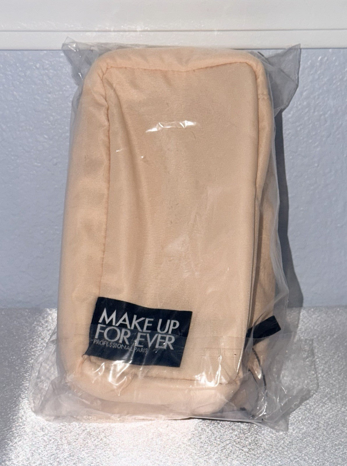 Makeup Organizer Pouch with Tag - Light Peach Cosmetic Bag