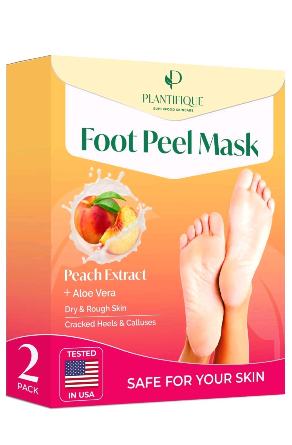 Foot Peeling Mask 2 Pack | Heel Repair & Dead Skin Remover