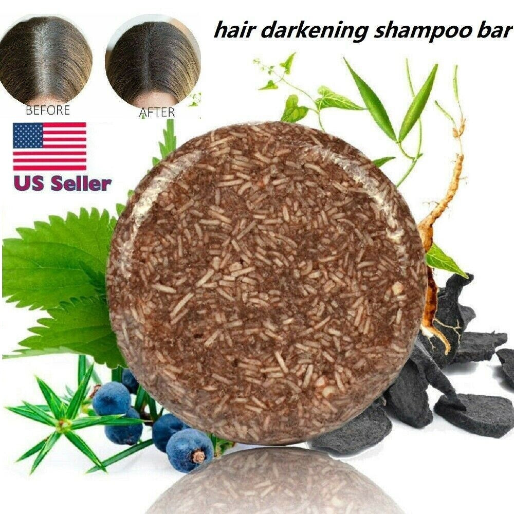 Hair Darkening Shampoo Bar for Gray Hair Reversal - Polygonum Essence - 2 Pieces