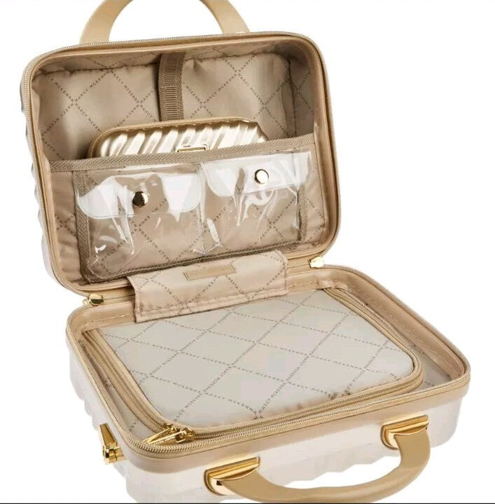 Travel Makeup & Toiletry Organizer Case Bundle - Large & Small, Tangerine