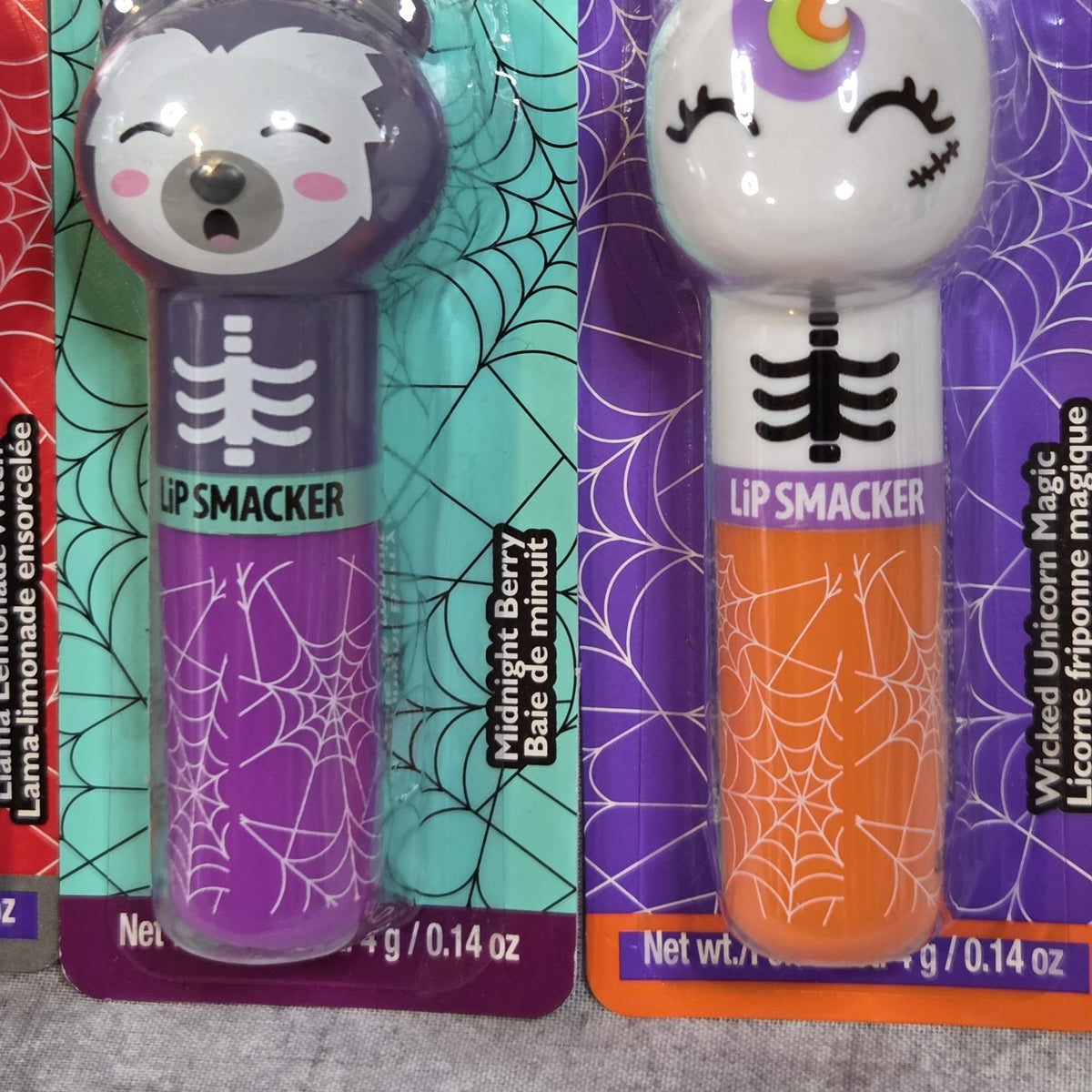Halloween Lip Balm Set - Unicorn, Cat, Llama, Bear, Chocolate & Lemonade Flavors